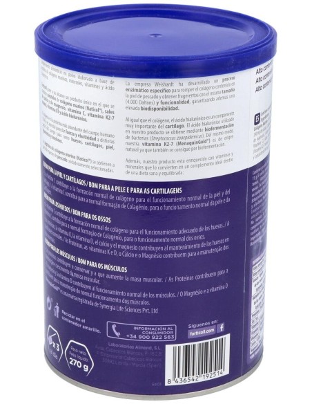 Colageno Bioactivo Marino 270Gr. Forticoll de Almond