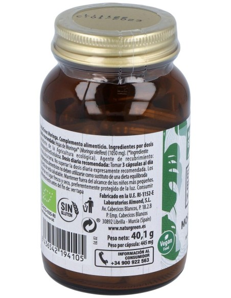 Experience Moringa Bio 90 Cápsulas  de Naturgreen