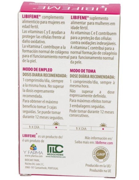 Libifeme 30Comp. de Yfarma
