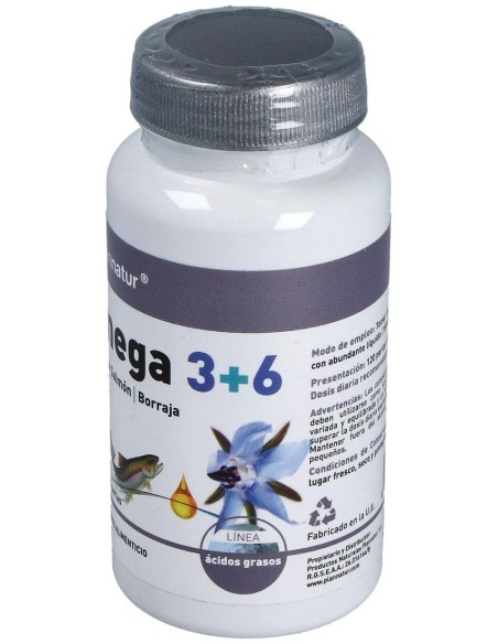 Omega 3+6 Borraja + Salmon 500Mg. 120Perlas de Plannatur
