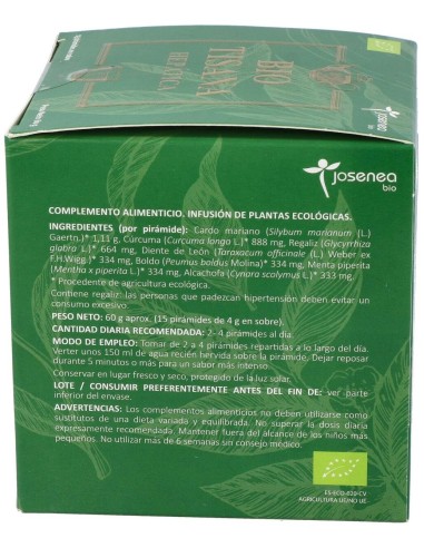 Biotisana Hepatica 15 Piramides Ensobradas de Josenea