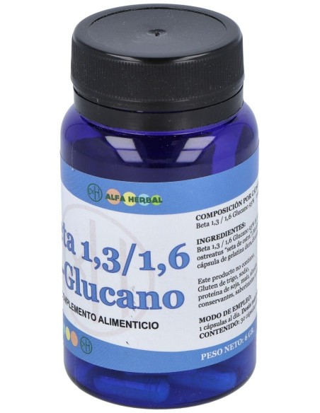 Beta 1,3/1,6 D-Glucano 30Cap. de Alfa Herbal