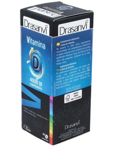 Vitamina D3 4000 Ui 90 Comprimidos Drasanvi