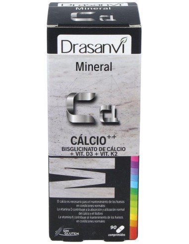 Mineral Calcio Vitamina D3+K2 90 Comprimidos Drasanvi