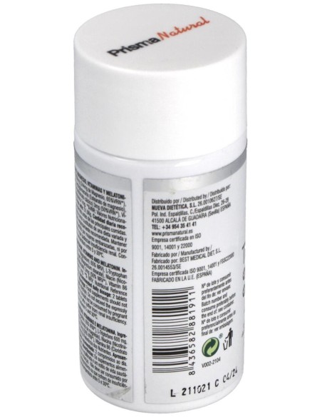Triptofano+Mg+Melatonina+Vitaminas 60 Comprimidos de Prisma