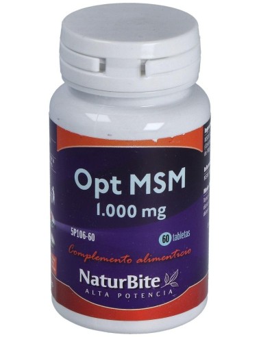 MSM 1000mg, 60 Tabl. de NaturBite