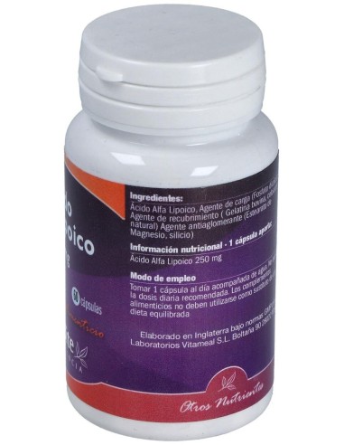 Acido Alfa Lipoico 250Mg. 60Cap. de Naturbite