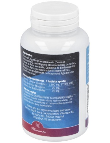 Vitamina C 1500mg Liberacion Sostenida 90 Tabl. de NaturBite