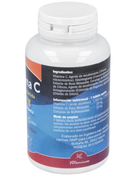 Vitamina C 1500mg Liberacion Sostenida 90 Tabl. de NaturBite