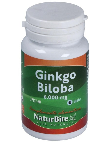 Ginkgo Biloba 6000Mg. 60Comp. de Naturbite