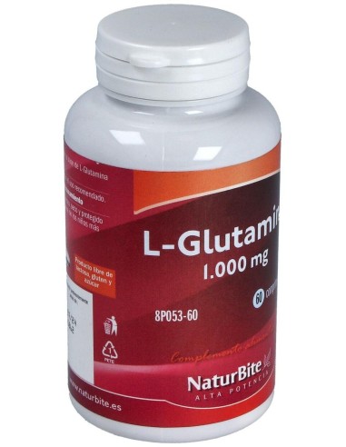 L-Glutamina 1.000mg, 60 Tabl. de NaturBite