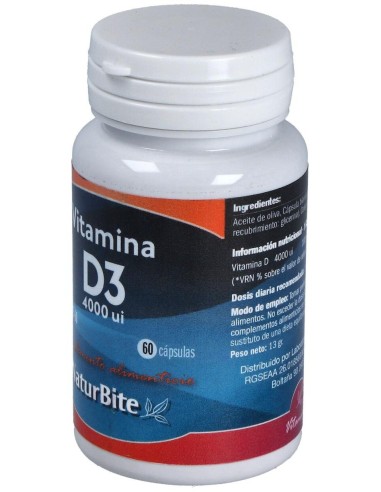 Vitamina D3 4.000 u.i. Caps. Gel de NaturBite