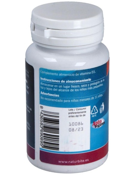 Vitamina D3 4000Ui 60Cap. de Naturbite