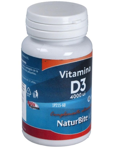 Vitamina D3 4000Ui 60Cap. de Naturbite