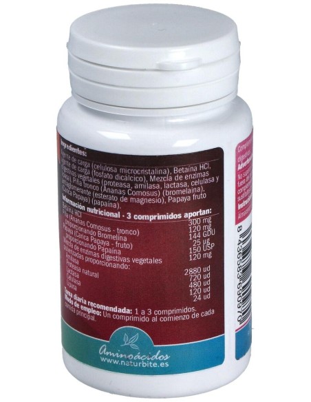 Enzimas Digestivas Veganas 60Comp. de Naturbite