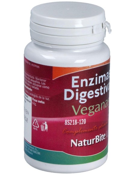 Enzimas Digestivas Veganas 120Comp. de Naturbite