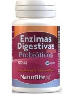 Enzimas Digestivas + Probioticos, 60 caps. de NaturBite 2