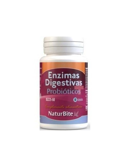 Enzimas Digestivas + Probioticos, 60 caps. de NaturBite