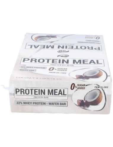 Protein Meal Barritas Coco Con Chocolate 12Uds. de Pwd