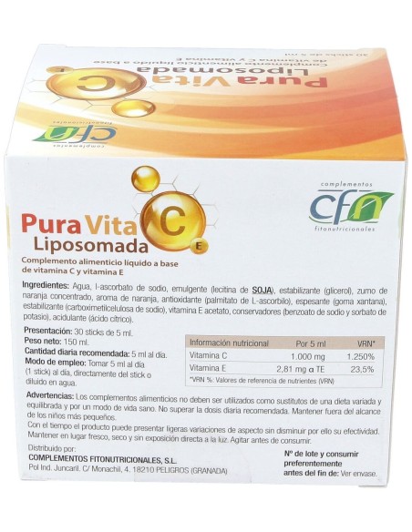 Pura Vita C Liposomada 30Sticks de Cfn