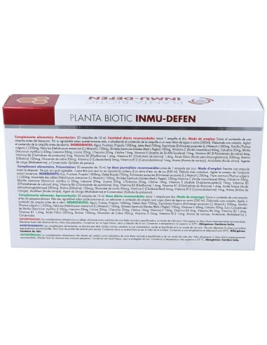 Plantabiotic Inmu-Defen 20Amp. de Prisma Natural
