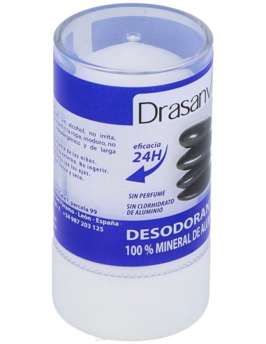 Desodorante Alumbre Mineral Cristal 120Gr Drasanvi