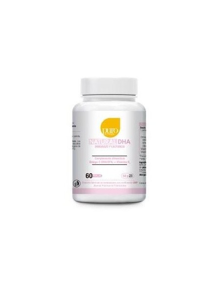 Natural DHA Embarazo y Lactancia 60 perlas de Puro Omega
