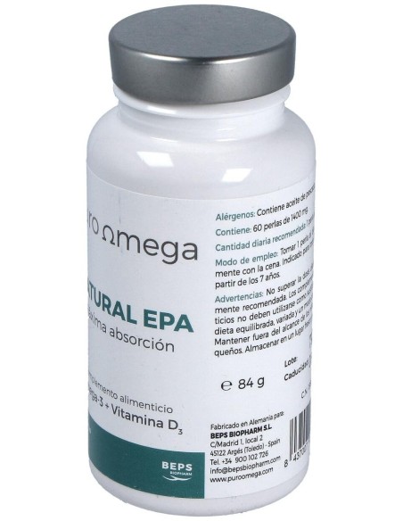 Natural Epa Maxima Absorcion 60Perlas de Puro Omega