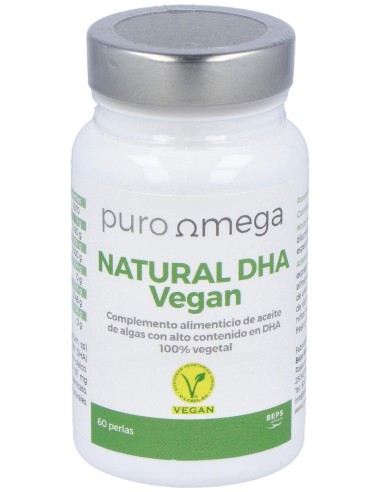 Natural DHA Vegan 90 perlas de Puro Omega