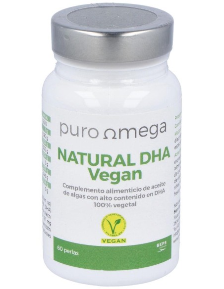 Natural DHA Vegan 90 perlas de Puro Omega