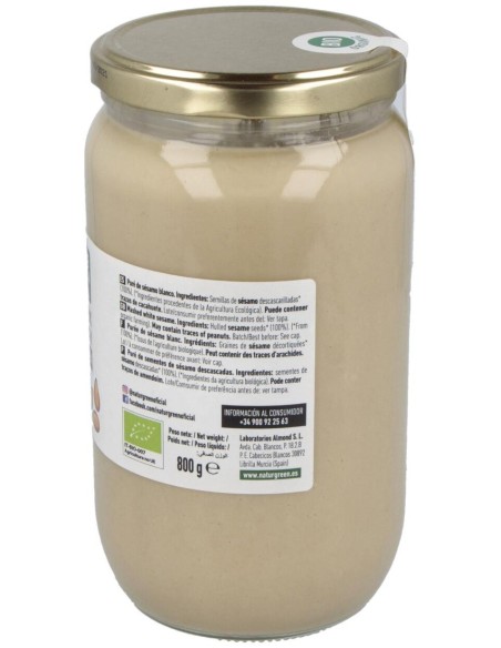 Tahin Blanco Crudo 800Gr. Bio de Naturgreen