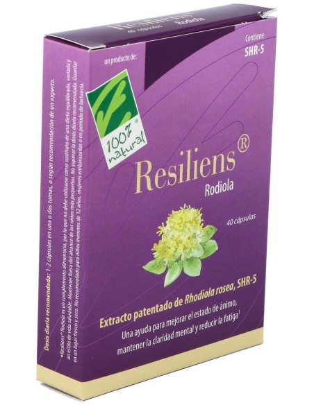 Resiliens Rodiola 40Cap. de Cien Por Cien Natural