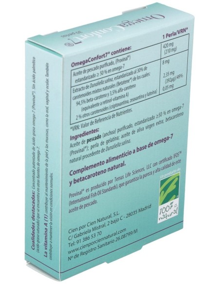 Omegaconfort7 30Cap. de Cien Por Cien Natural