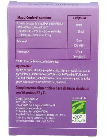 Maquiconfort 30Cap. de Cien Por Cien Natural