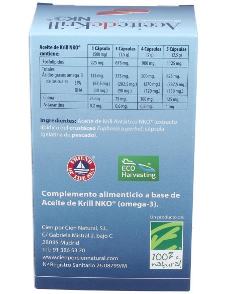Aceite De Krill Nko 80Perlas de Cien Por Cien Natural