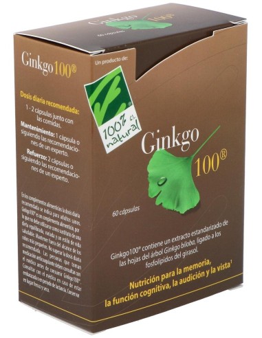 Ginkgo 100 60Cap. de Cien Por Cien Natural