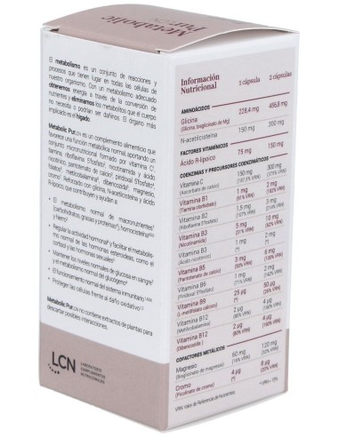 Metabolic Purlcn 60Cap. de Lcn