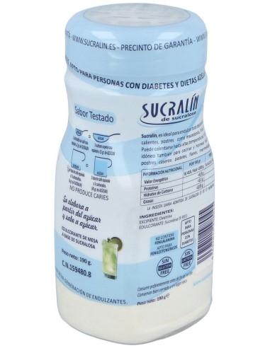Sucralin Granulado Azul Diabeticos 190Gr de Sucralin