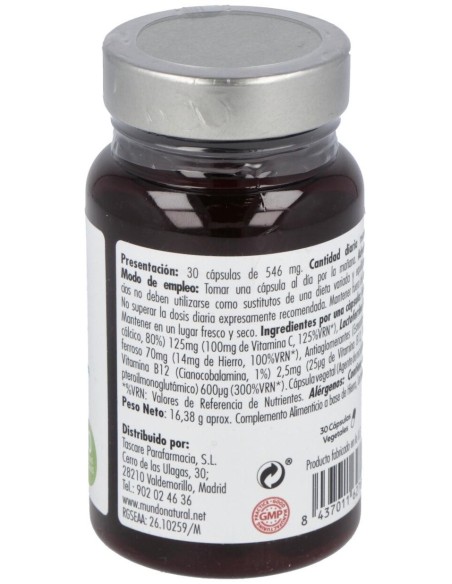 Enervital Hierro 30Cap. de Mundonatural