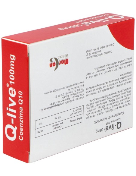Q-Live Coq10 100Mg. 30Cap. de Margan