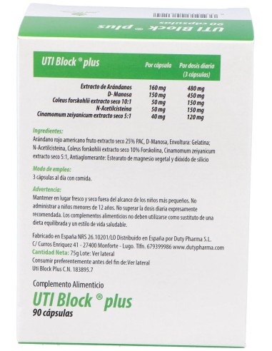Uti Block Plus 90Cap. de Margan