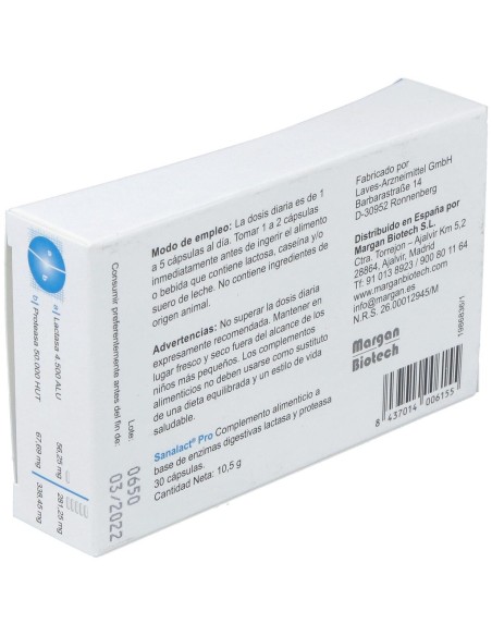 Sanalact Pro 30Cap. de Margan