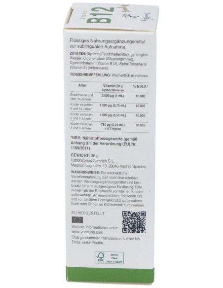 Vitamina B12 Family 30Ml. de Veggunn