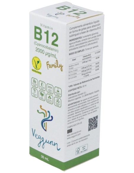 Vitamina B12 Family 30Ml. de Veggunn
