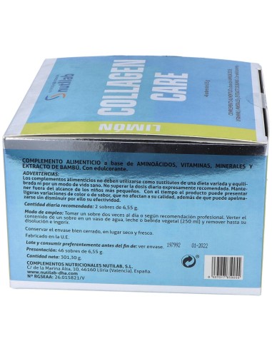 Collagen Care Limon 46Sbrs. de Nutilab