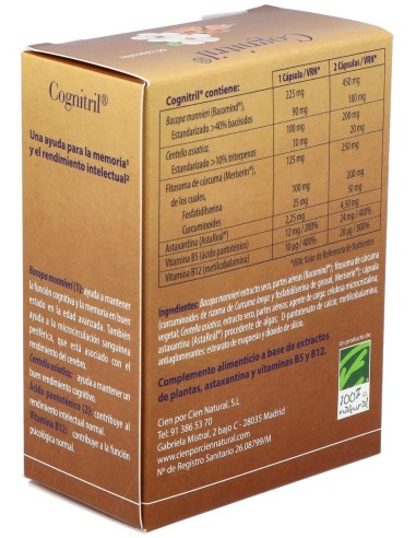 Cognitril 60Cap. de Cien Por Cien Natural