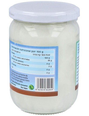 Aceite De Coco 500Ml. de Cien Por Cien Natural