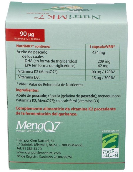 Nutrimk 7 Cardio 60Cap. de Cien Por Cien Natural
