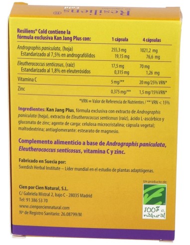 Resiliens Protect 30Cap. de Cien Por Cien Natural