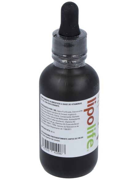 Lipolife Liposomal Vitaminas D3/K2 60Ml. de Equisalud